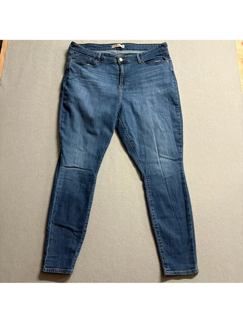 Signature by Levi Strauss Women High Rise Skinny Jeans Size 20M Blue Stretch